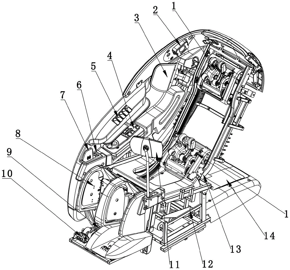 按摩椅内部机械结构图图片