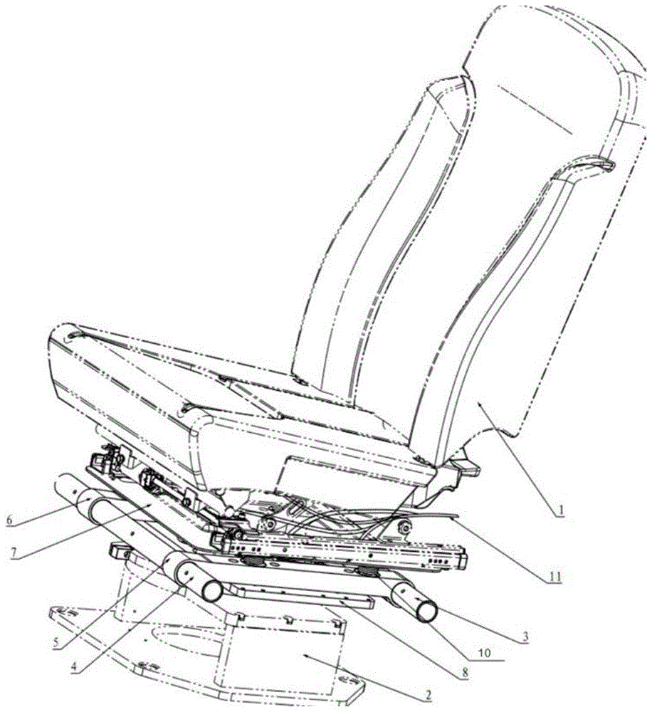一种列车座椅用座椅快速拆卸结构的制作方法