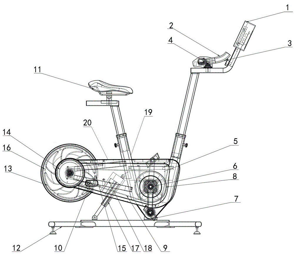 动感单车原理结构图图片
