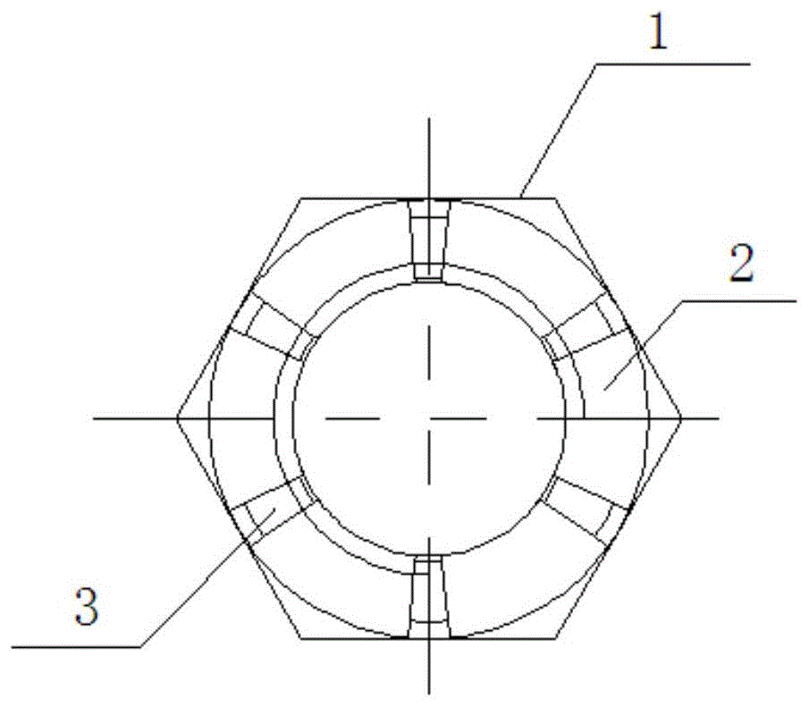 本发明涉及紧固件技术领域,具体涉及一种有效防松脱卡式自锁螺母.