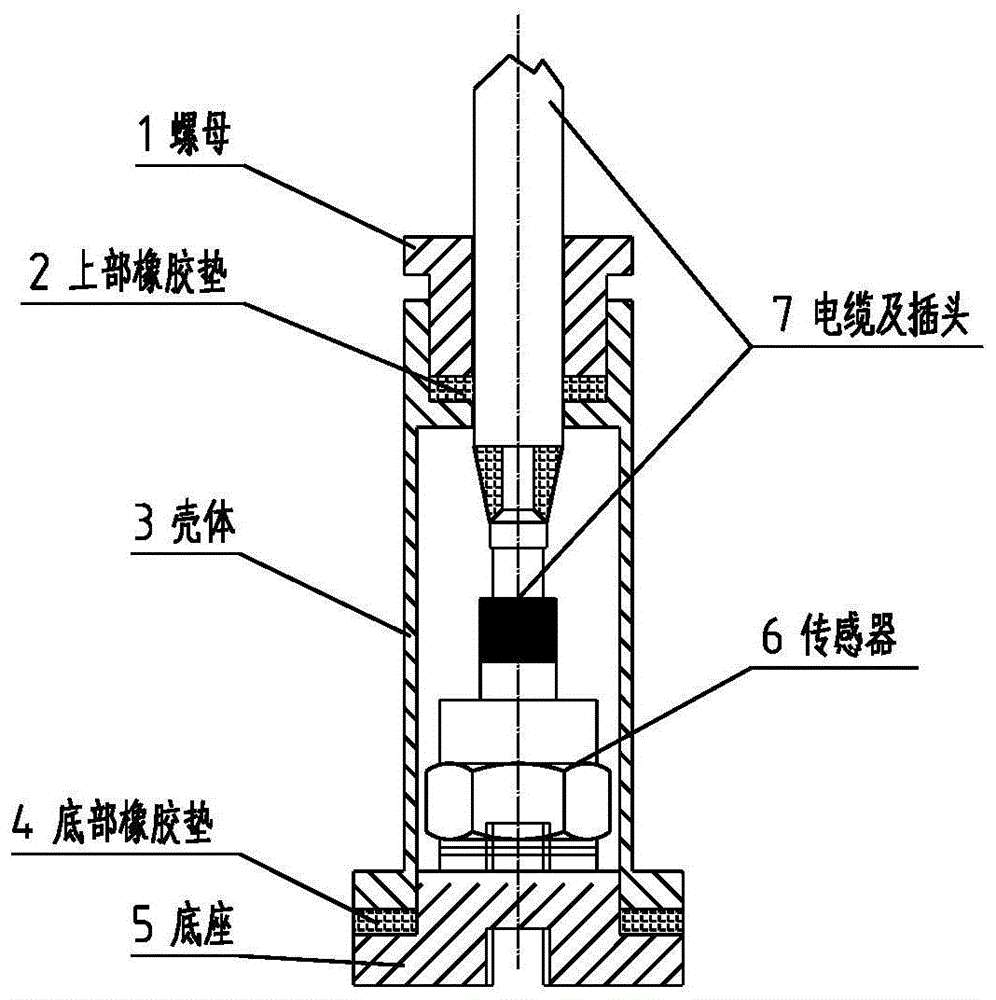 背景技術:在測量水下結構振動時,需要在結構上安裝水密振動傳感器,水