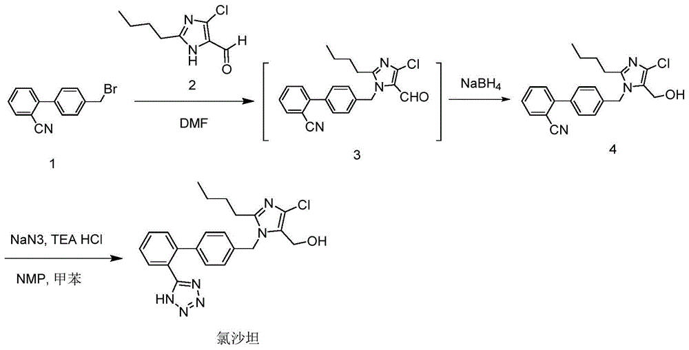 氯沙坦化学结构图片