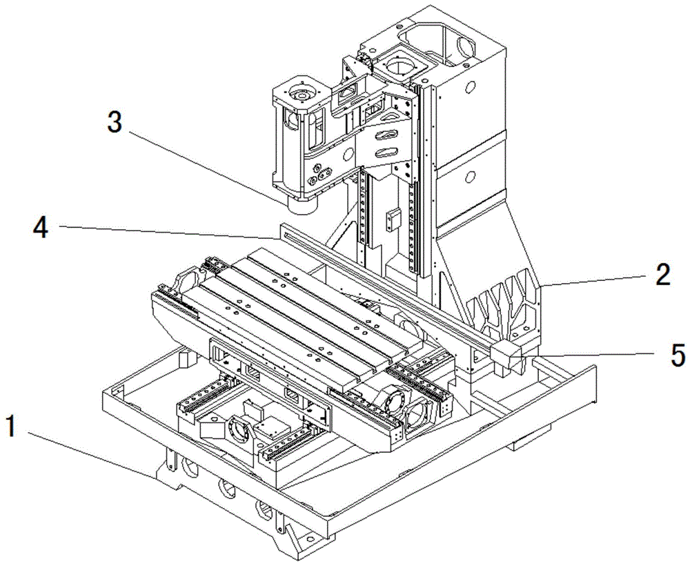 背景技术:立式加工中心是指主轴为垂直状态的加工中心,其结构形式多为