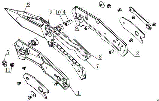 折叠刀构造图解图片