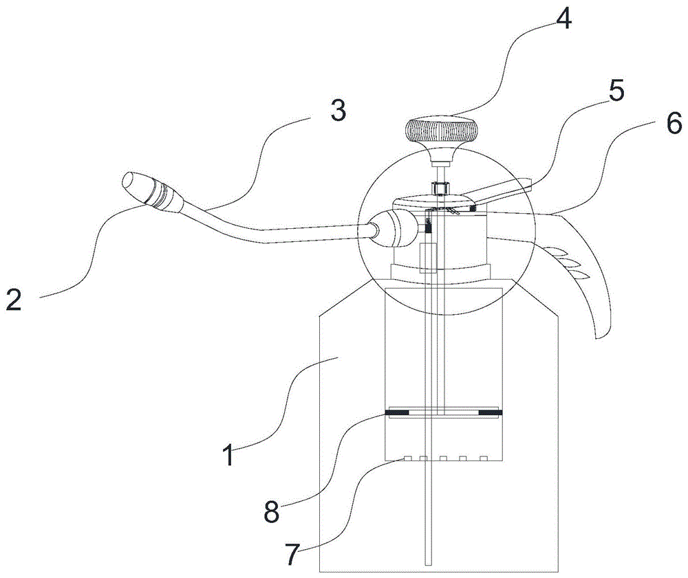 手压式喷水壶结构图图片