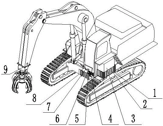 抓料机简笔画图片