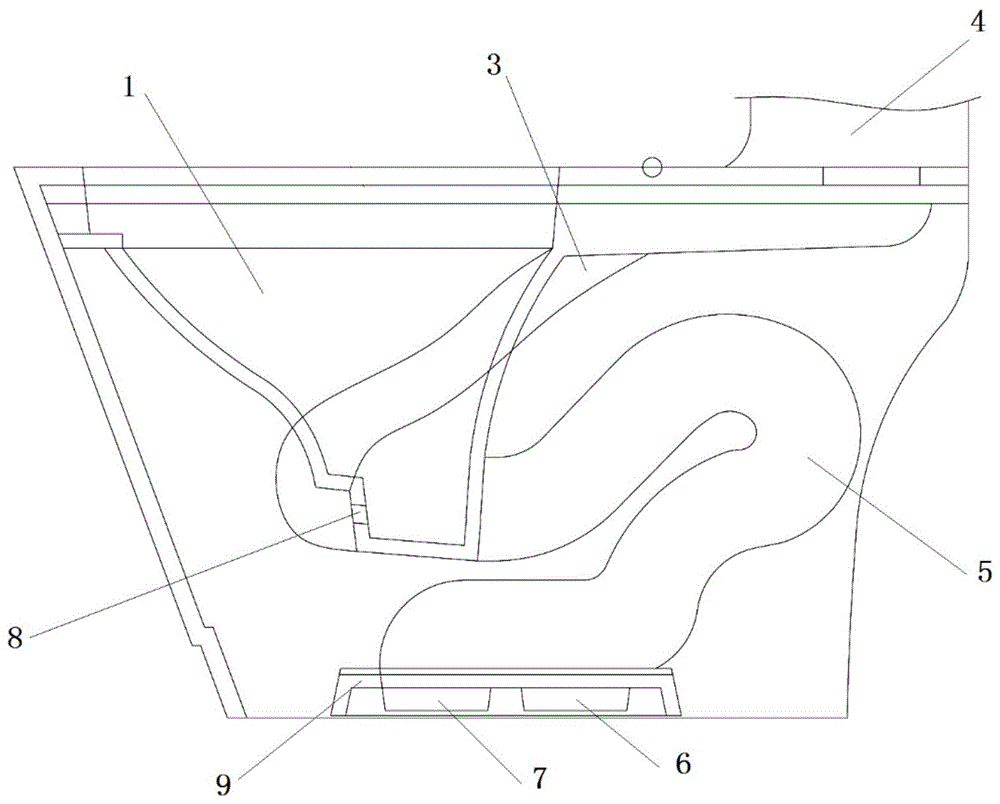 一种适用双排污口坐便器的制作方法