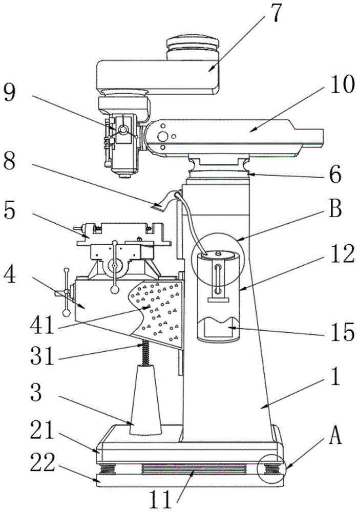 炮塔铣头内部结构图解图片