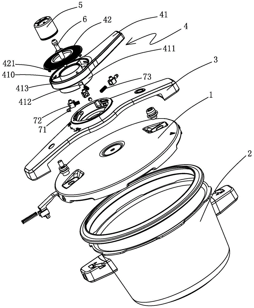 老式高压锅盖结构图图片