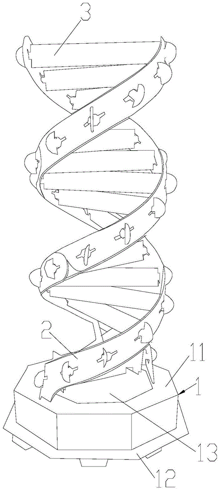 一种dna双螺旋结构模型拼接玩具的制作方法