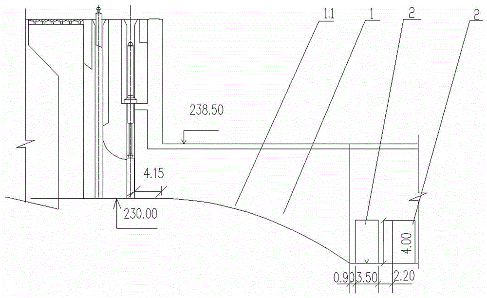 一种水电站下游消力池中新型体型的消力墩的制作方法