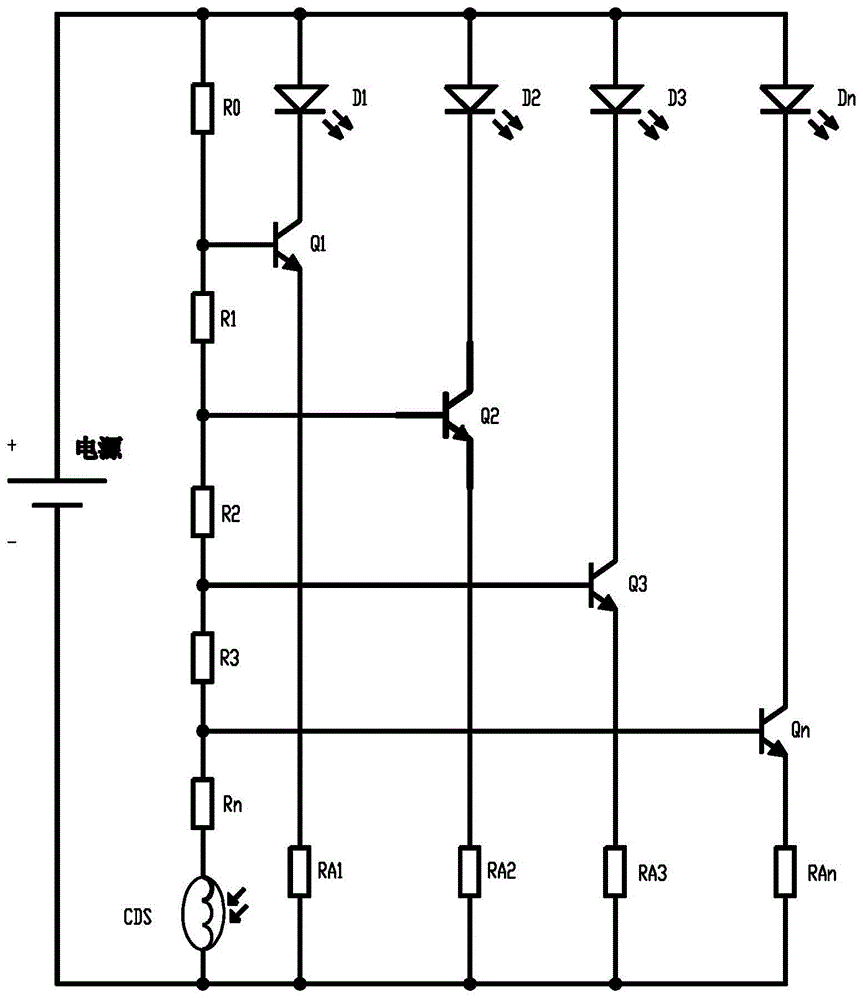 一種自動調節亮度的照明電路的製作方法