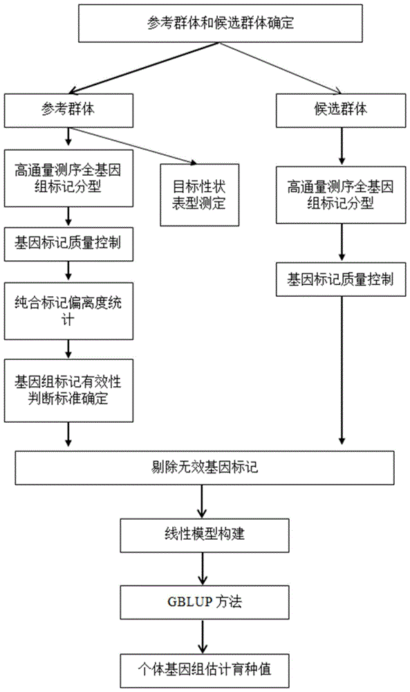 一種基於高通量測序平臺的基因組育種值估計方法與應用與流程