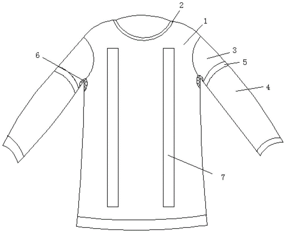 一种可拆卸连接袖的卫衣运动服的制作方法