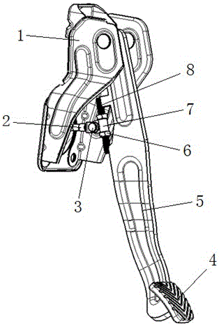 汽车脚踏板杠杆示意图图片
