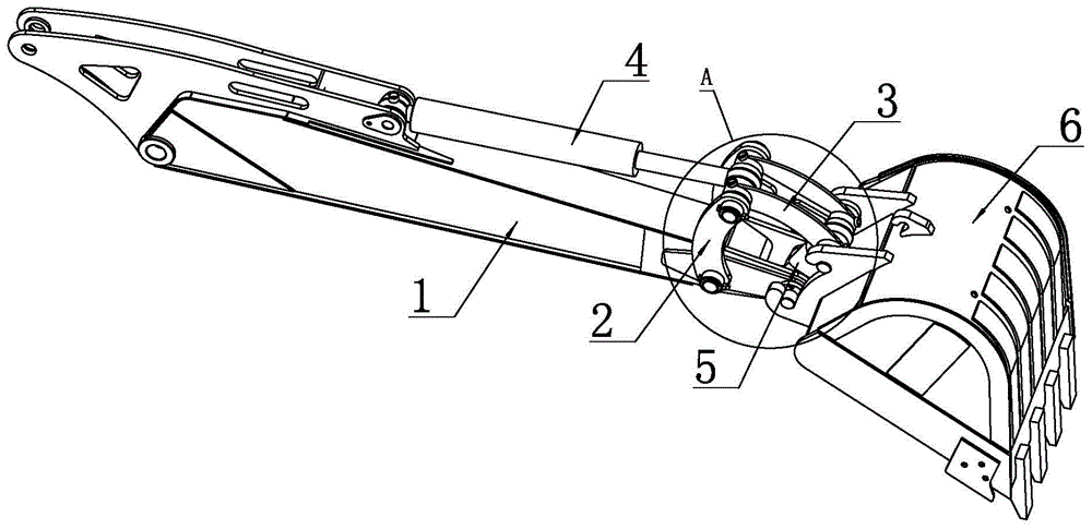 挖掘机连杆机构简图图片