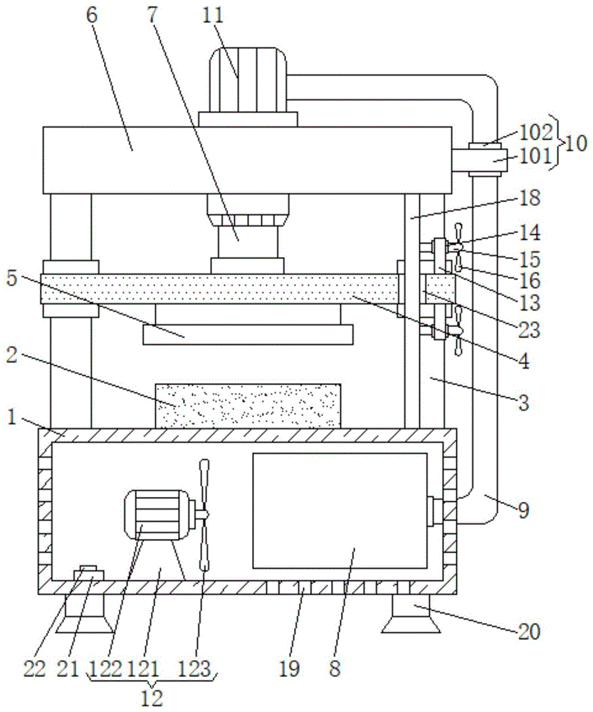 新型散熱式四柱液壓機的製作方法