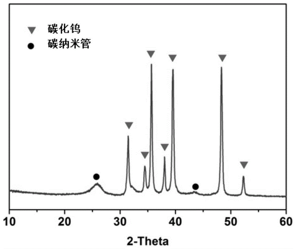 一種碳化鎢/碳納米管複合材料及其製備方法與應用與流程