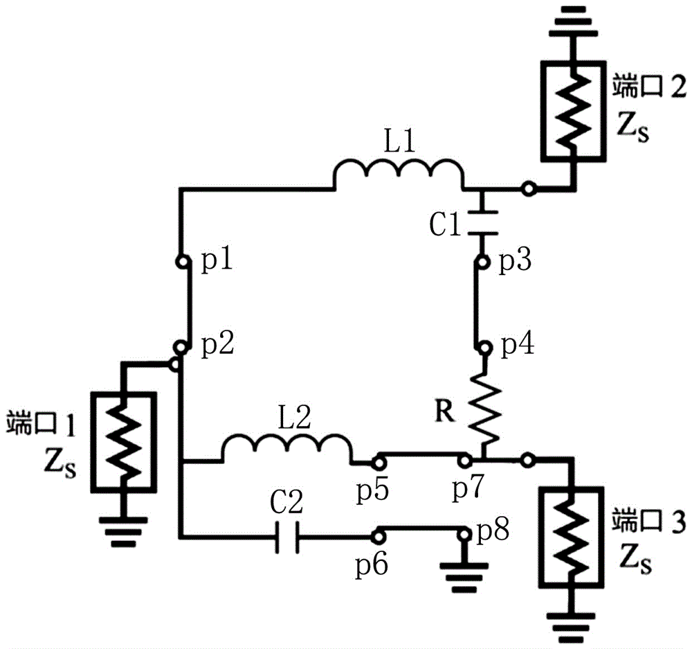 两种正交相位差的小型化等功率分配/合成器的电路拓扑结构及设计方法