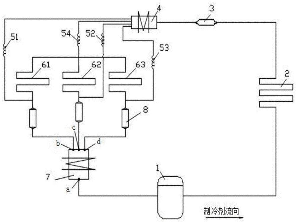 風冷冰箱的多循環制冷系統的製作方法