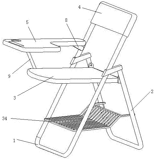 折叠小板凳制作草图图片
