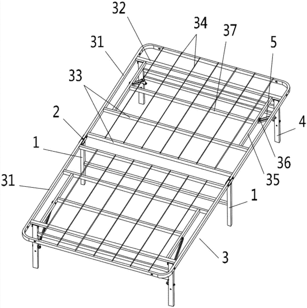 自制折叠床架子构造图图片