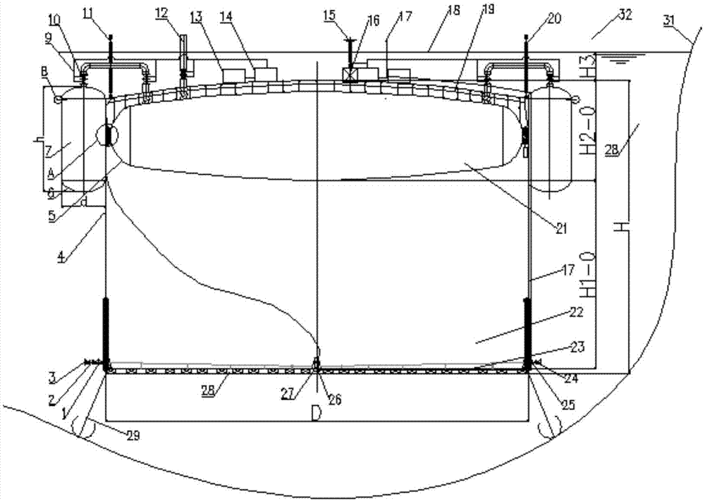 高壓氣瓶充氣自動沉降式海水頂升儲油罐的製作方法