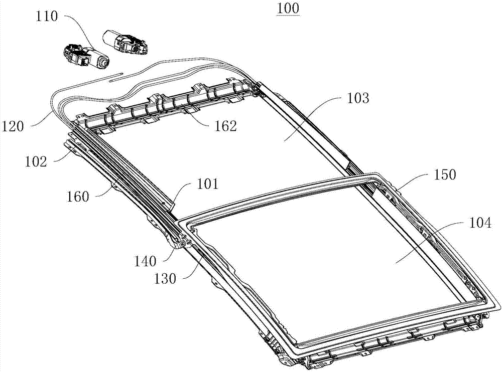 天窗运行机构和汽车天窗的制作方法