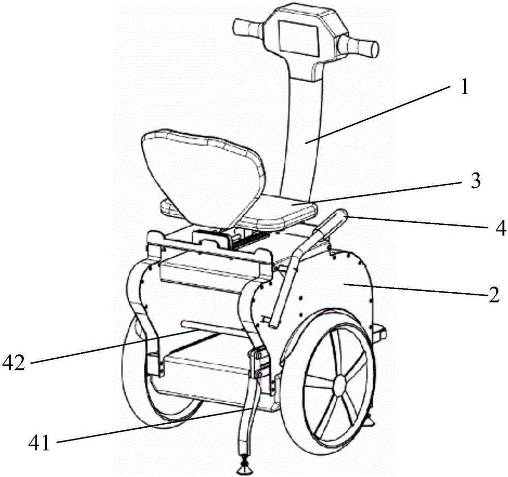 一种以电动平衡车为驱动力的轮椅行车的制作方法