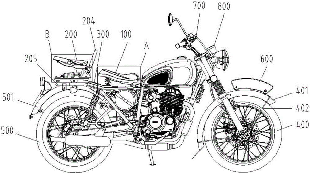 摩托车基本结构图解图片