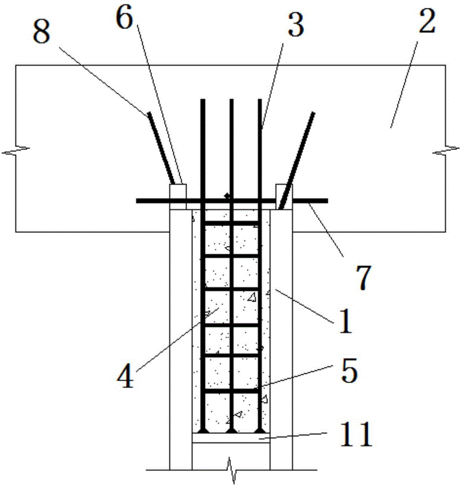 一种抗拔预应力混凝土空心管桩与承台的连接接头的制作方法