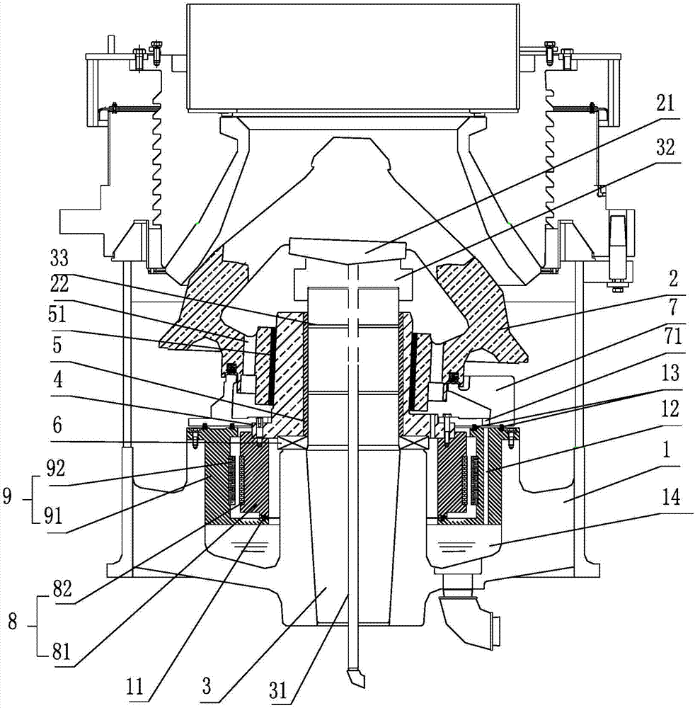锥形电机内部结构图图片