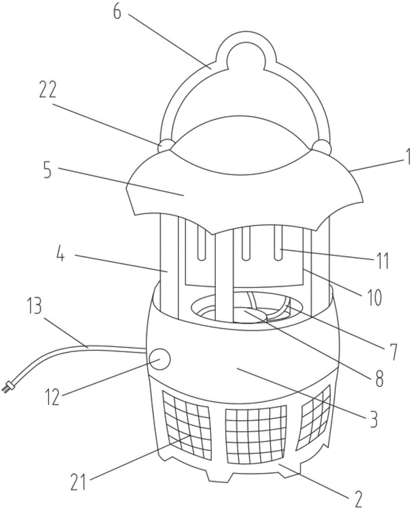 灭蚊灯结构图图片