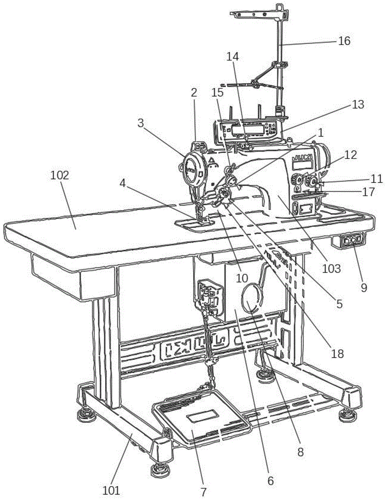 缝纫机的结构简图图片