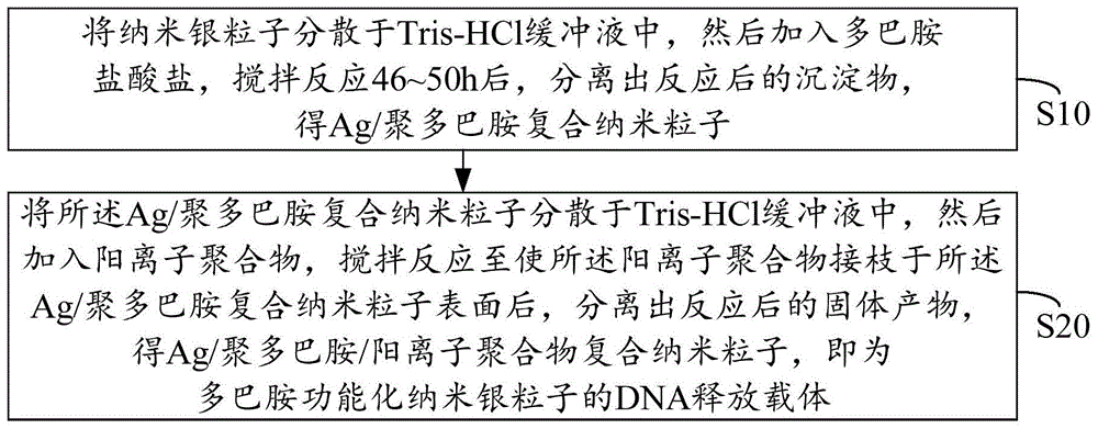 一種多巴胺功能化納米銀粒子的dna釋放載體及其製備方法與流程