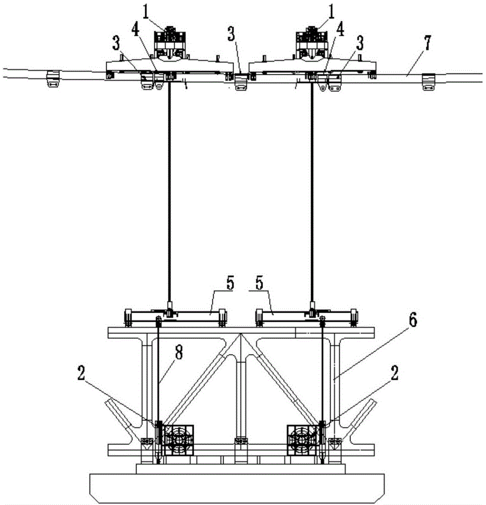 利用缆载吊机协同倒提升设备吊装主梁的施工方法与流程