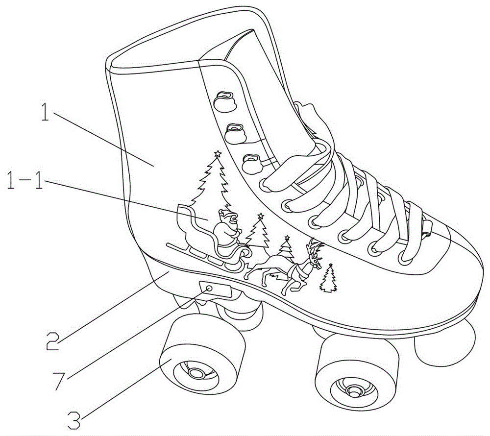 一种会发光的轮滑鞋的制作方法