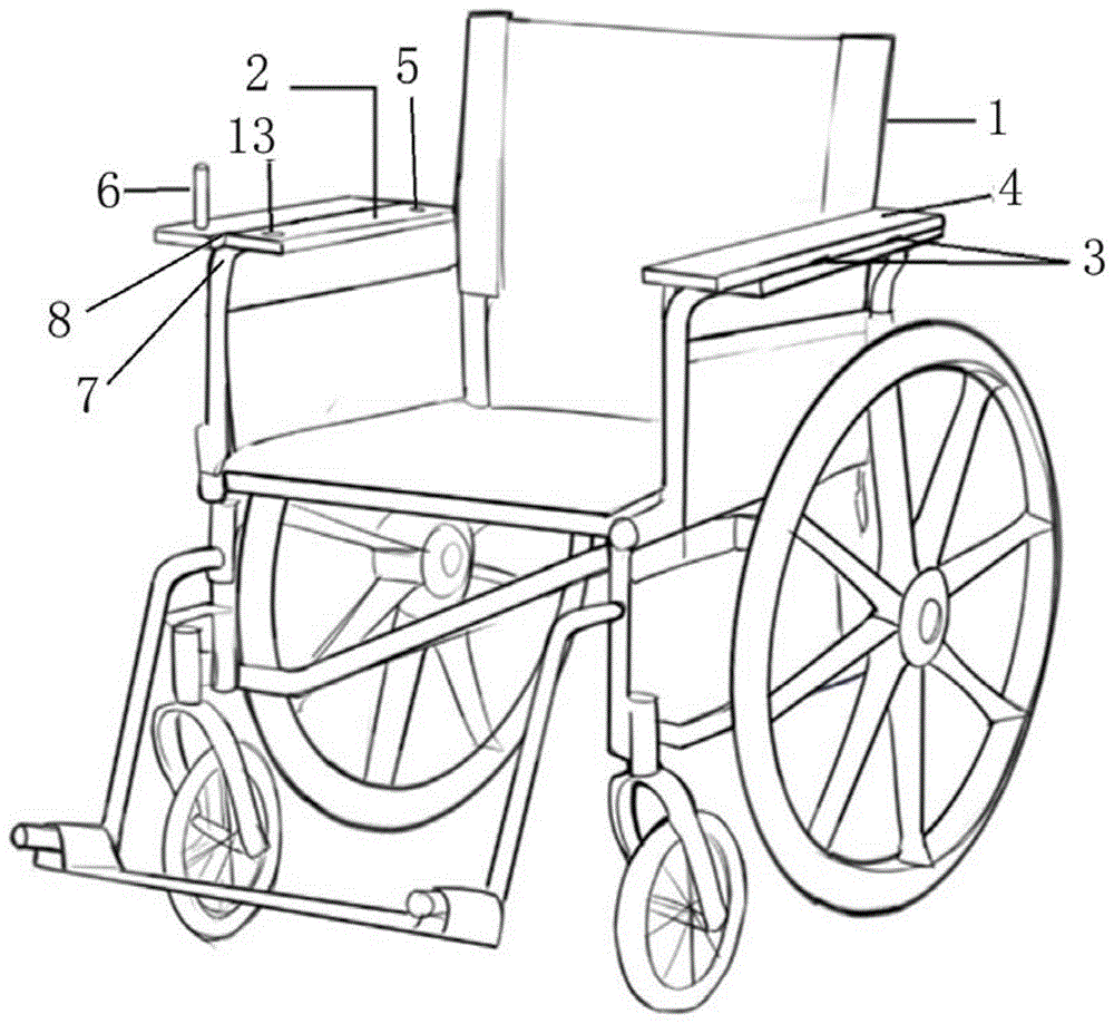 一种中风偏瘫患者用的上肢改良轮椅的制作方法