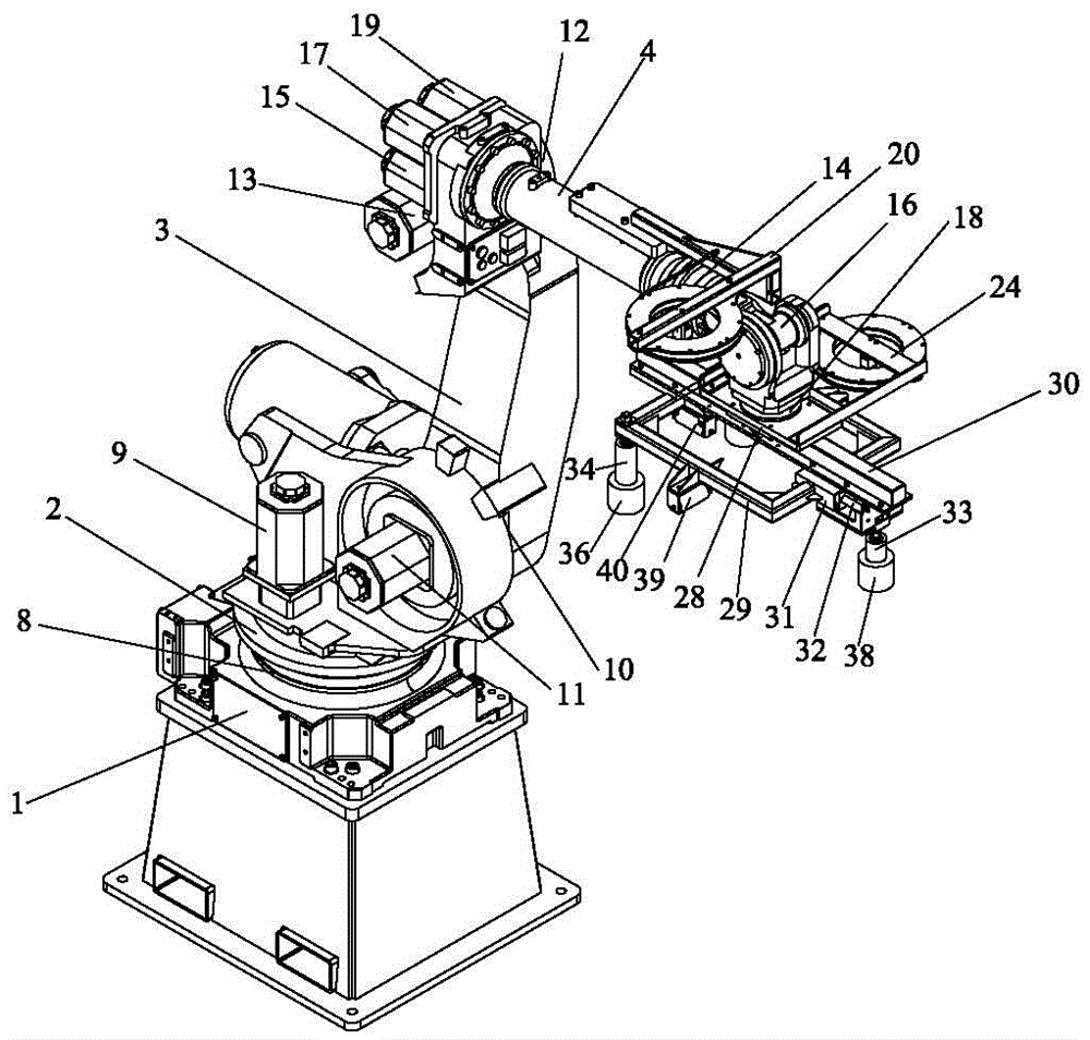 一种轮毂压铸件搬运六轴工业机器人的制作方法