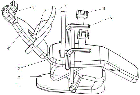 牙科椅的结构图解图片