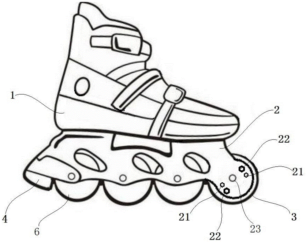 只能向前滚的轮滑鞋的制作方法