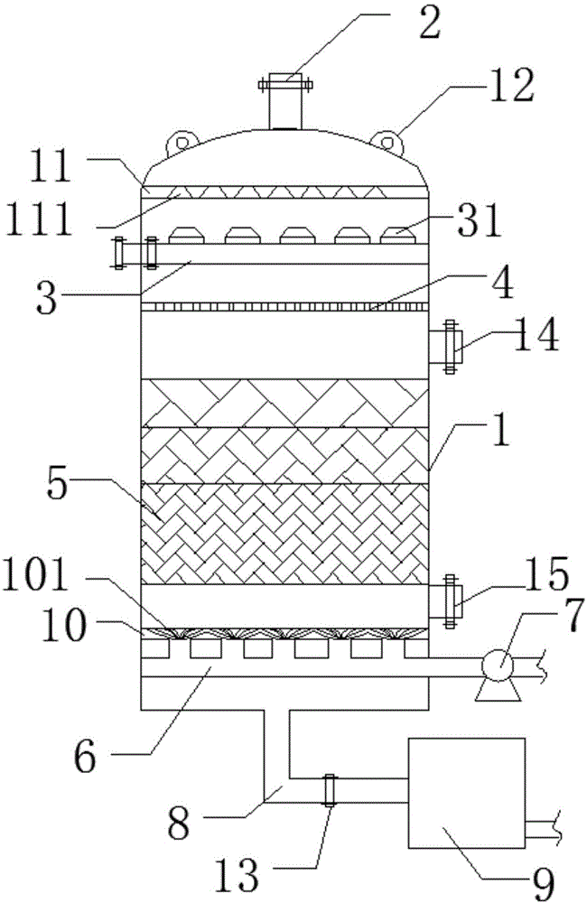 脱气塔结构图图片