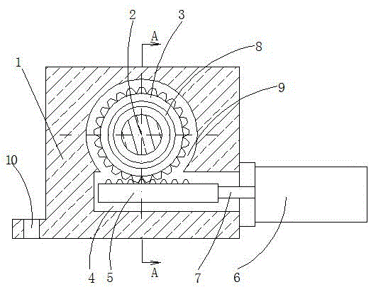 一种齿轮齿条旋转装置的制作方法