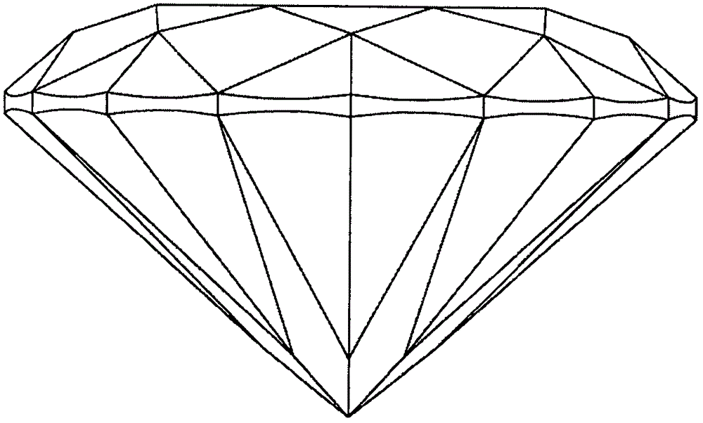 切割成具有精確角度的57面的圓形鑽石的製作方法