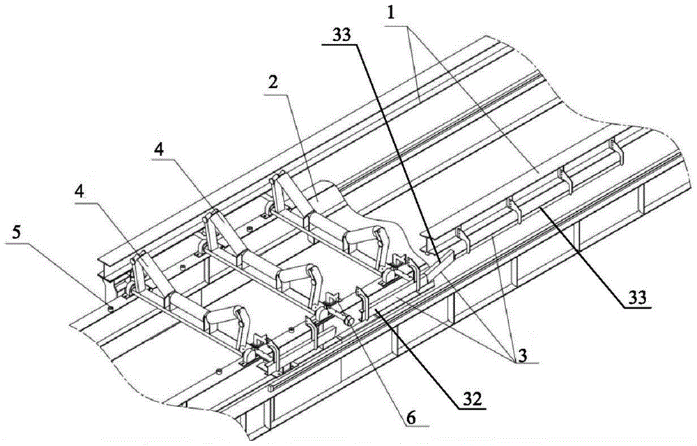 一种具有折叠托辊装置的伸缩皮带机系统的制作方法