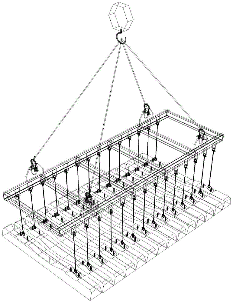混凝土枕木聯排吊裝裝置的製作方法