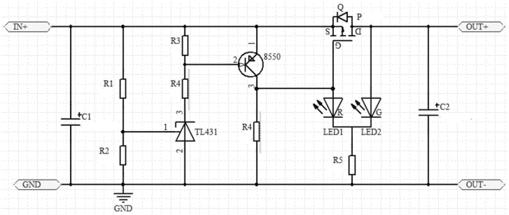 本實用新型涉及充電保護電路設計領域,具體來說,涉及一種帶轉燈的usb