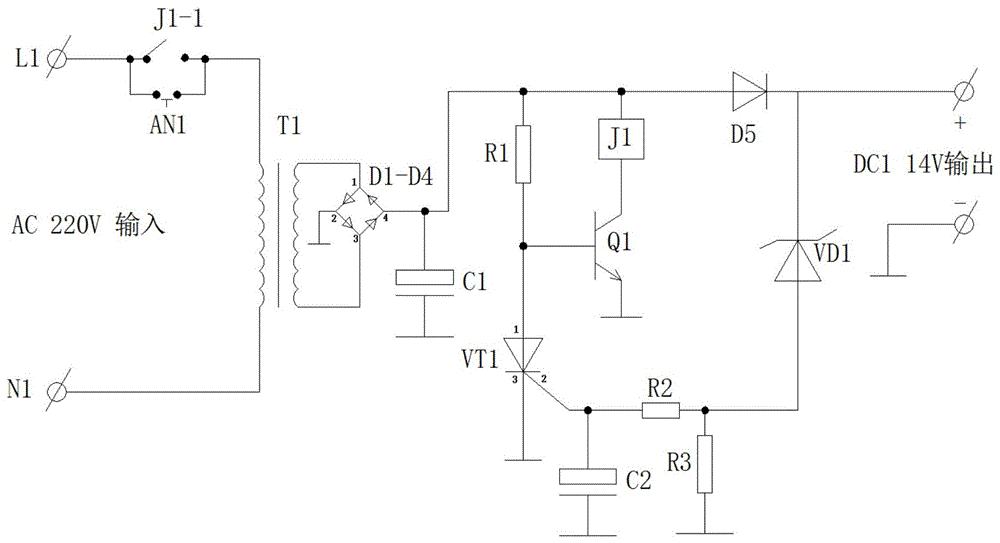 一種12v蓄電池充電器智能節能控制電路的製作方法