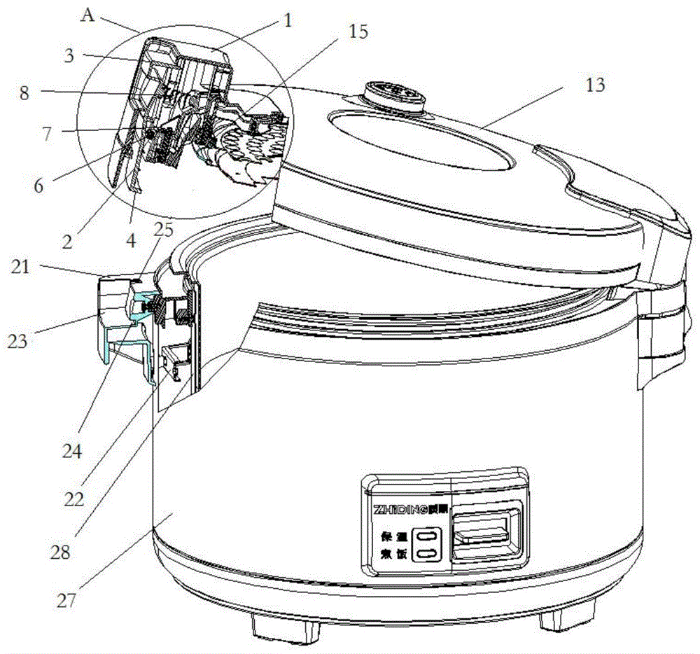 电饭煲保温开关结构图图片