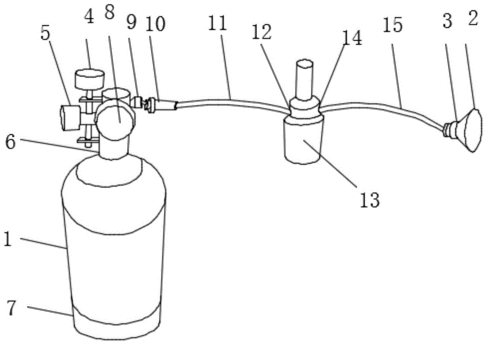 氧气瓶结构图图片
